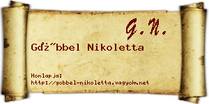 Göbbel Nikoletta névjegykártya